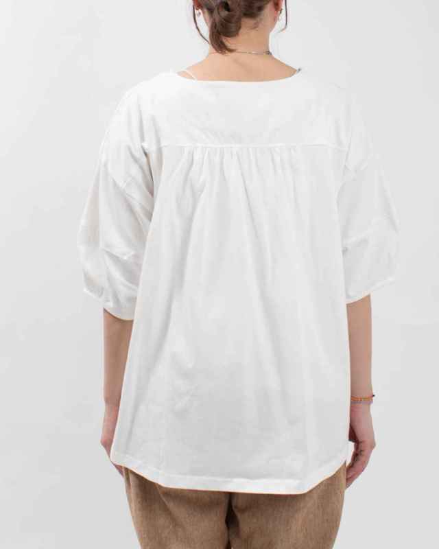 5642550 le colis 刺繍レース バルーンプルオーバー 6分袖