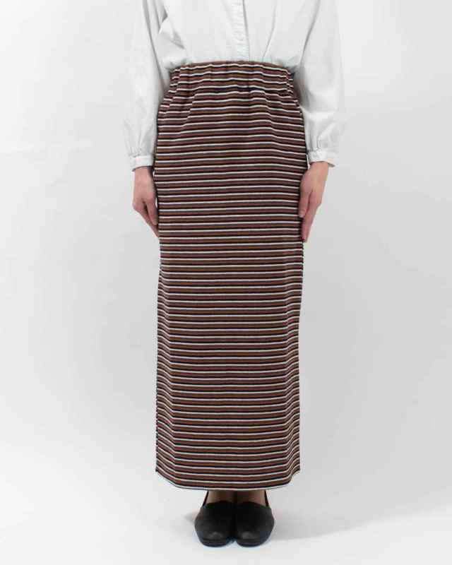 5687445  le colis パイルボーダー ナロースカート