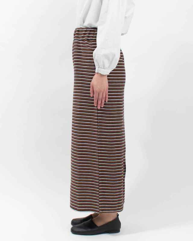 5687445  le colis パイルボーダー ナロースカート