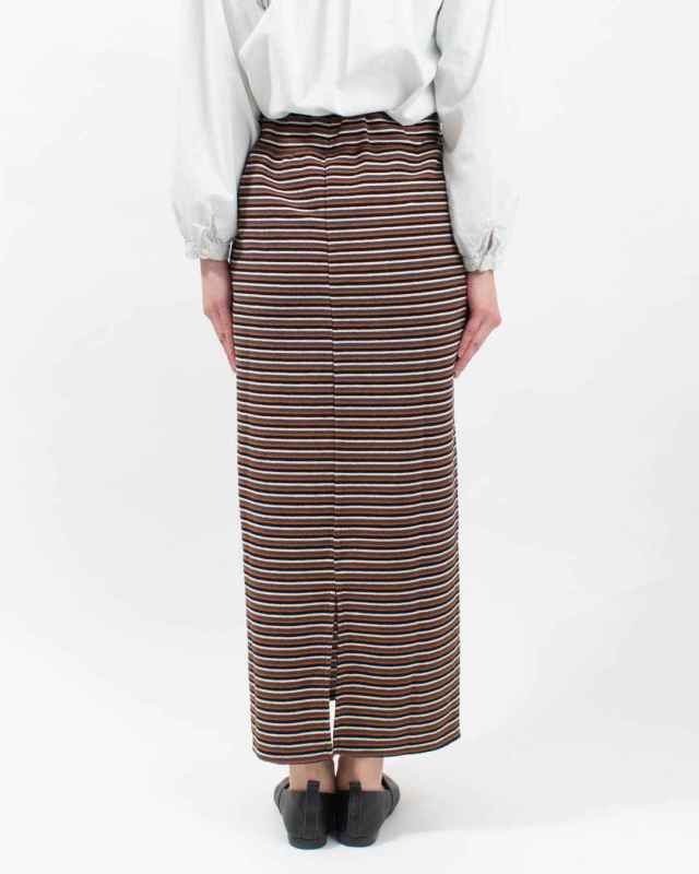 5687445  le colis パイルボーダー ナロースカート