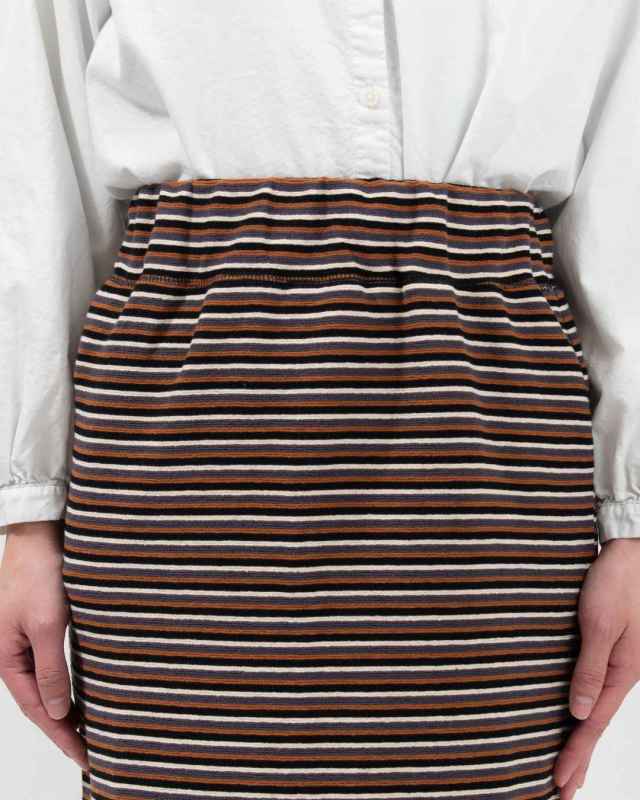 5687445  le colis パイルボーダー ナロースカート