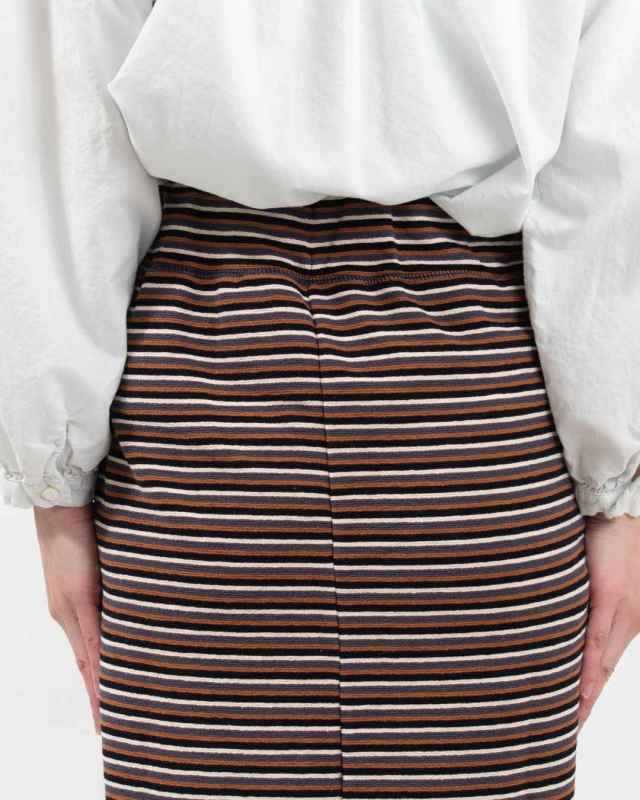 5687445  le colis パイルボーダー ナロースカート