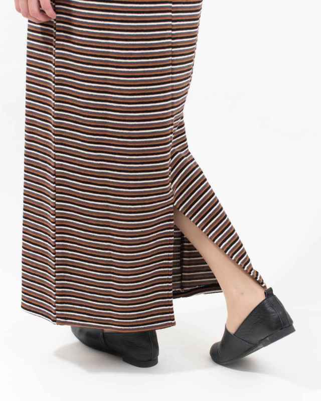 5687445  le colis パイルボーダー ナロースカート