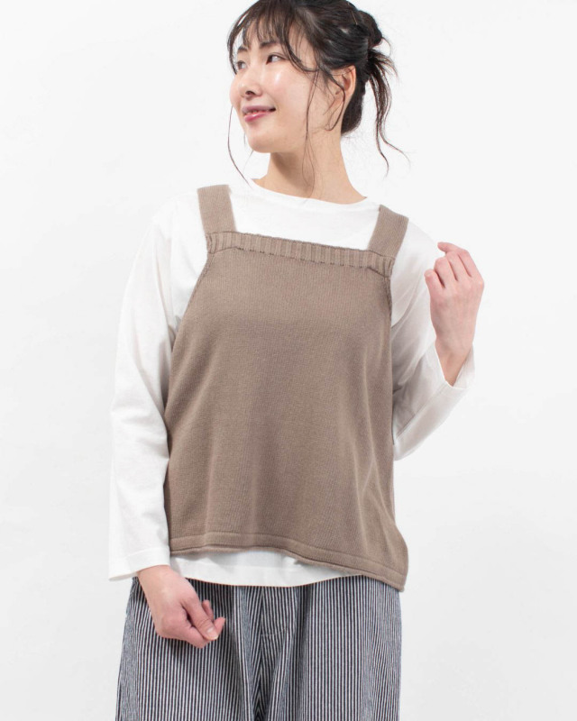 611104 mao made ざっくり 2way Aラインキャミベスト