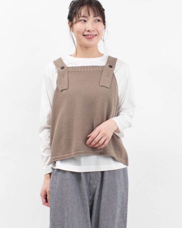 611104 mao made ざっくり 2way Aラインキャミベスト