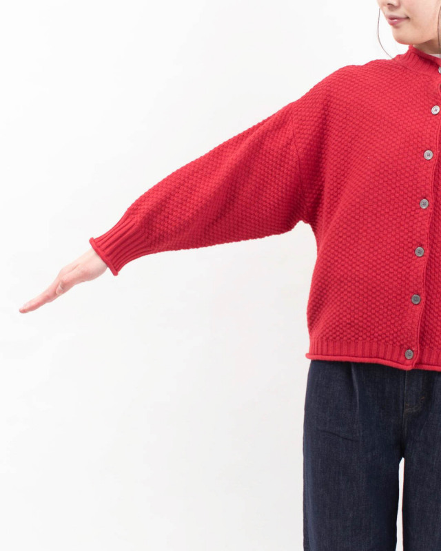 611106 mao made かのこ編み2WAYドルマンスリーブカーディガン