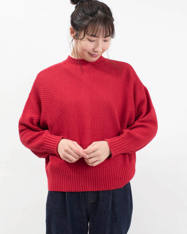 611106 mao made かのこ編み2WAYドルマンスリーブカーディガン