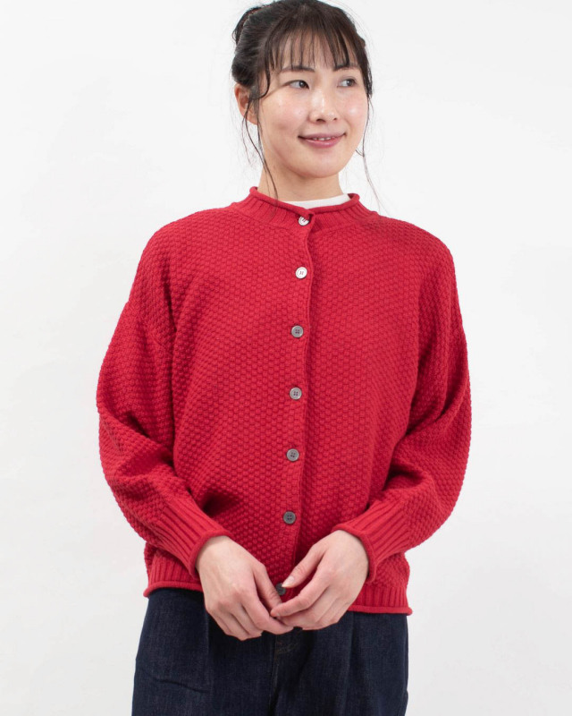 611106 mao made かのこ編み2WAYドルマンスリーブカーディガン