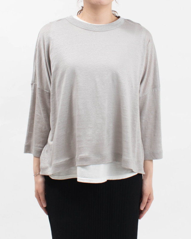 611206　mao made 7分袖ワイドTEE