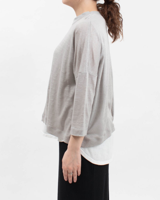 611206　mao made 7分袖ワイドTEE