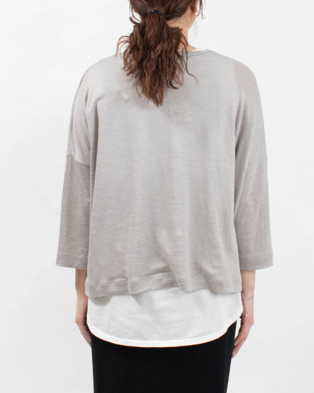 611206　mao made 7分袖ワイドTEE