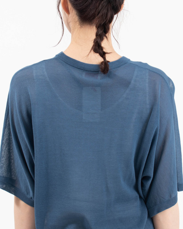 621116 mao made ヘルシーヤーン ハーフスリーブニットTEE