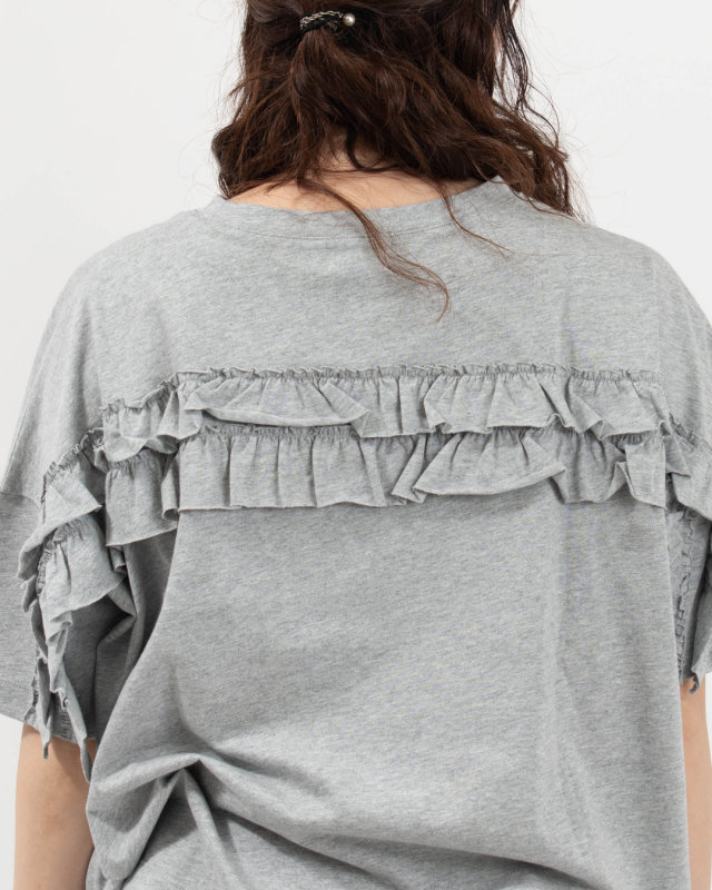 621207  mao made BACKふりふり フリルワイドTEE