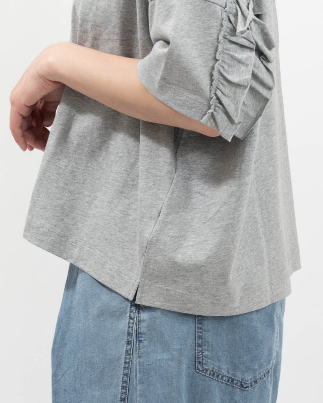 621207  mao made BACKふりふり フリルワイドTEE