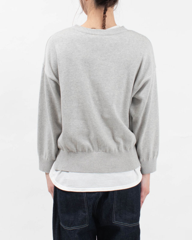 650710  NARU 綿コーマ 14G天竺 2WAYニットカーディガン