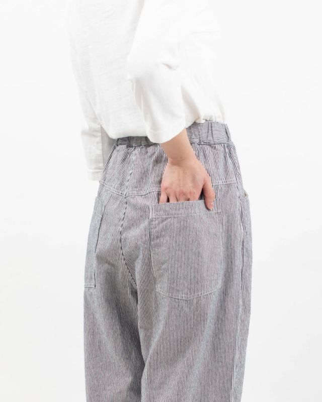 654810BE NARU 先染めヒッコリーノッポパンツ