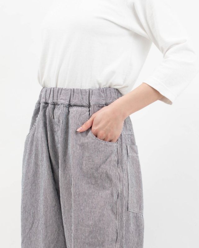 654810BE NARU 先染めヒッコリーノッポパンツ
