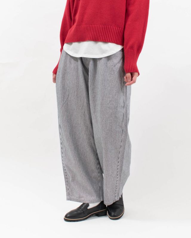 654810BE NARU 先染めヒッコリーノッポパンツ