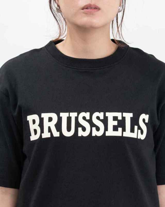 661020  NARU アーミーコットン度詰天竺 BRUSSELSプリントT