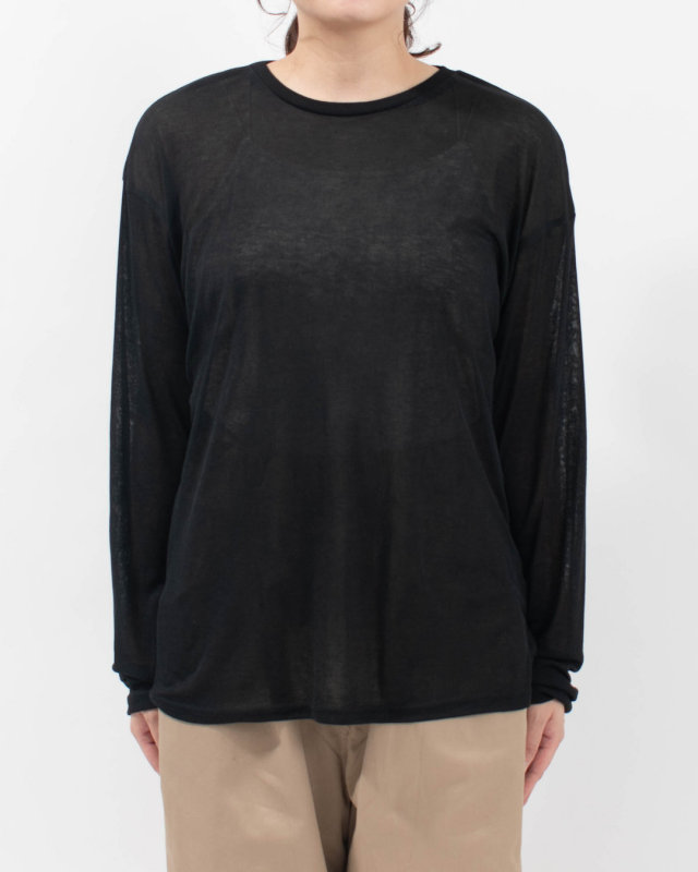 6645005 nuance of F コットン混シアー BASICゆるTシャツ