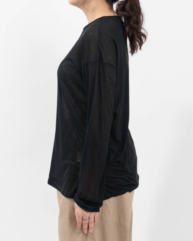 6645005 nuance of F コットン混シアー BASICゆるTシャツ