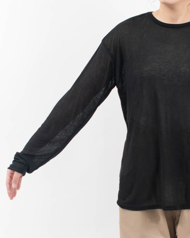 6645005 nuance of F コットン混シアー BASICゆるTシャツ