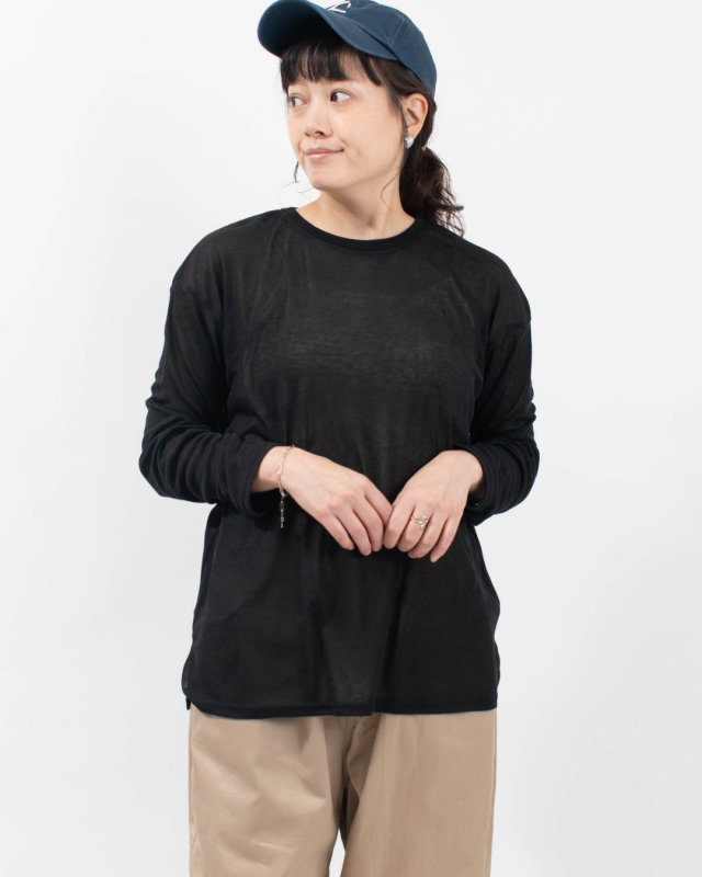 6645005 nuance of F コットン混シアー BASICゆるTシャツ