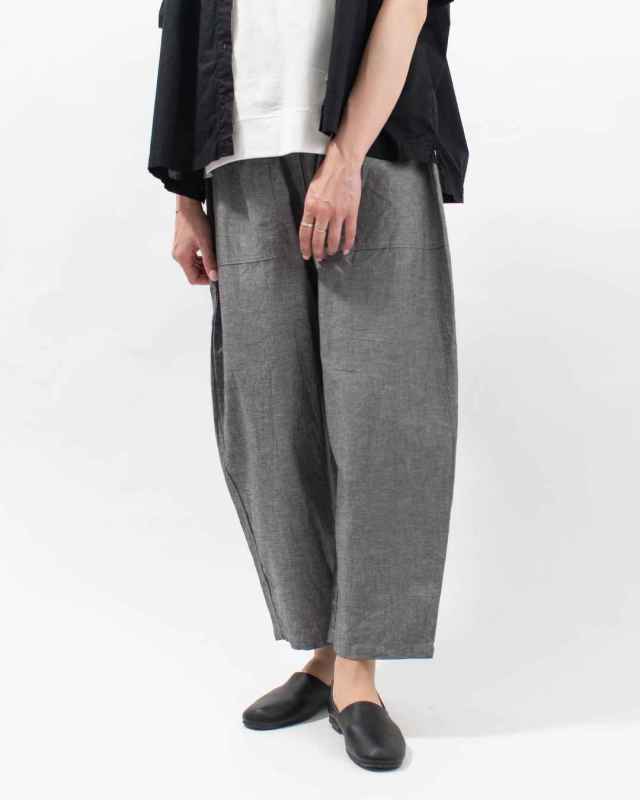 WWO 涼しいテンセルリネンデニムのワイドパンツ(レディース