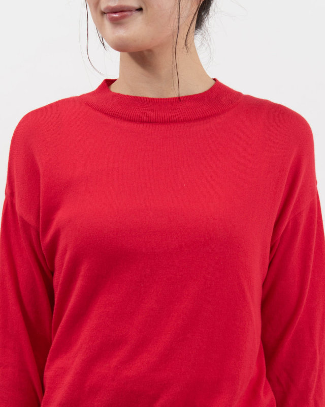 665705 NARU ムースヤーン ハイネックニット