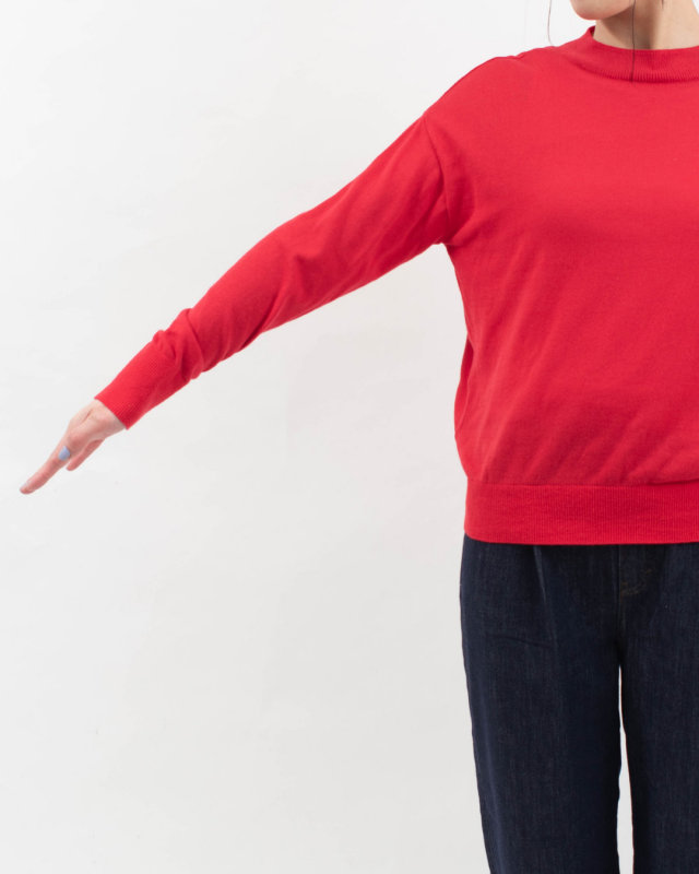 665705 NARU ムースヤーン ハイネックニット