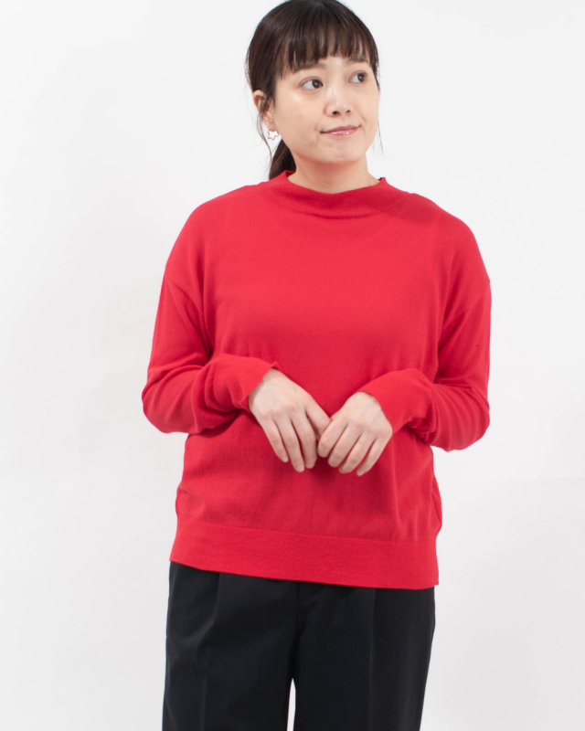 665705 NARU ムースヤーン ハイネックニット