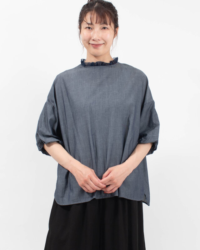 NARU 2.25ozデニム リエカブラウス