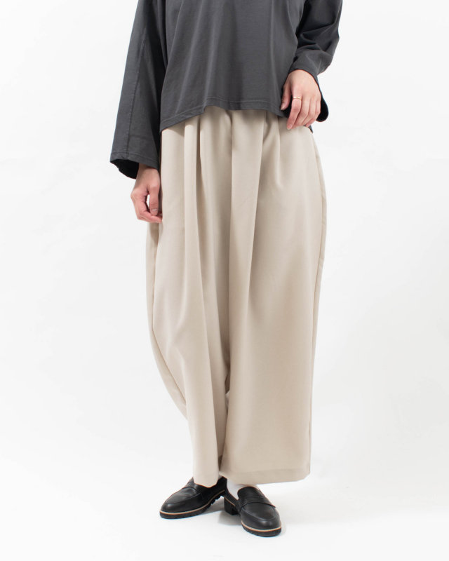 6709261 NARU ポリエステルドライトロピカル タックワイドパンツ