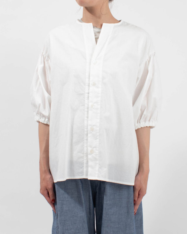 671916 NARU クリアワッシャーローン ロングシャツ