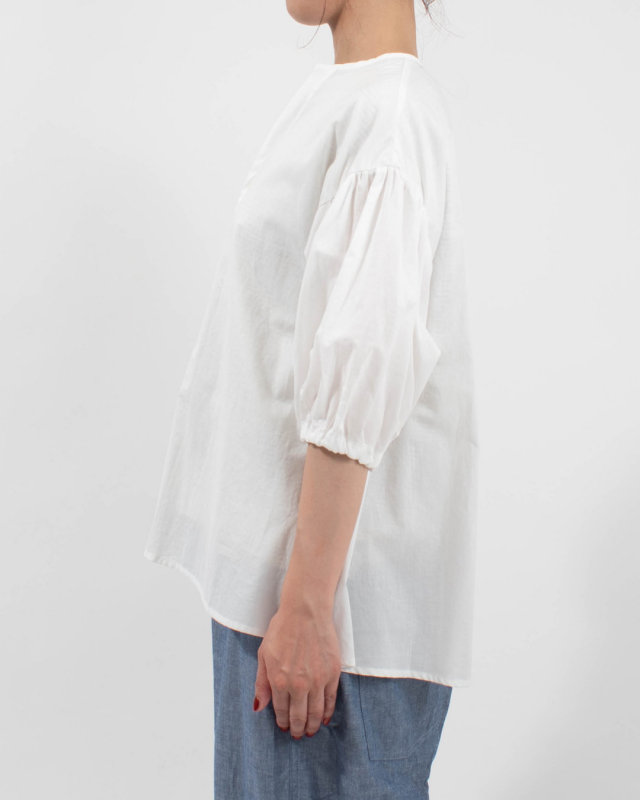 671916 NARU クリアワッシャーローン ロングシャツ
