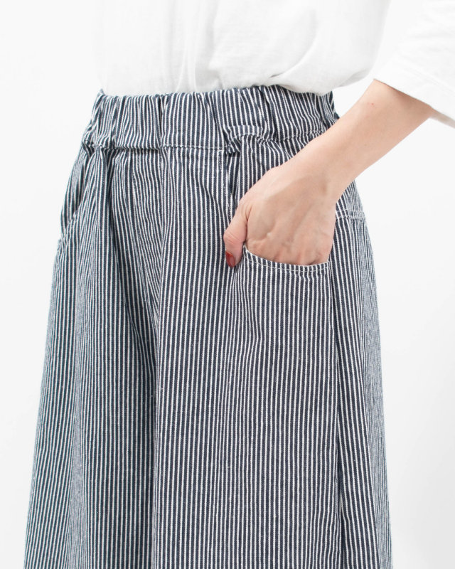 674800 NARU コットンヒッコリー ノッポバギーパンツ