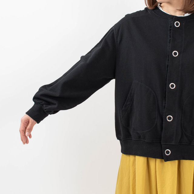 NARU 40/20ミニ裏毛×40/-スパンテレコ LIBRE裏毛ブルゾンジャケット744010