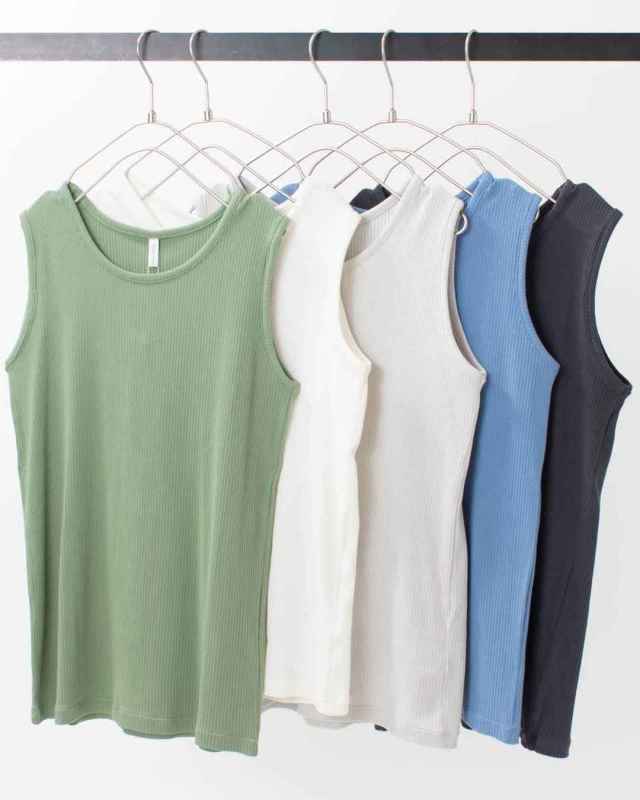 751-252  Bliss bunch スーピマコットンテレコ Uネックタンクトップ