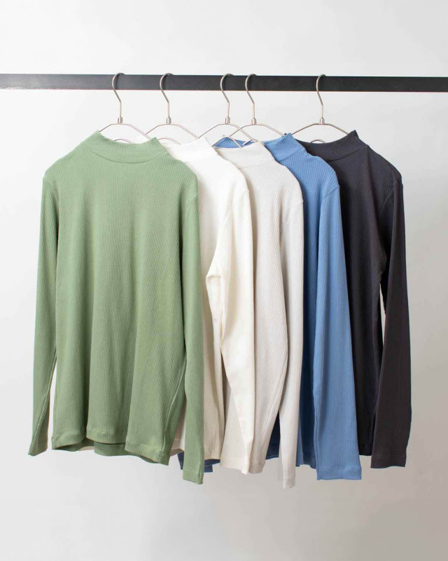 751-254  Bliss bunch スーピマコットンテレコ　ハイネックT(長袖)