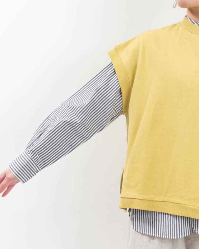 751-298  Bliss bunch ミニ裏毛サイドスリットプルオーバーベスト