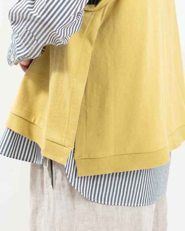 751-298  Bliss bunch ミニ裏毛サイドスリットプルオーバーベスト