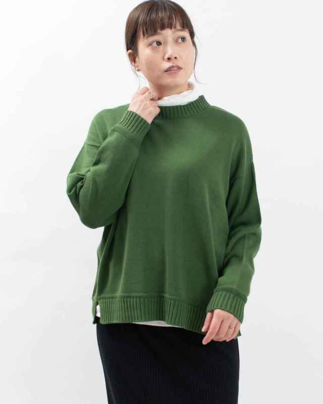 758-208 Bliss bunch 前後差サイド切替裾スリットプルオーバー