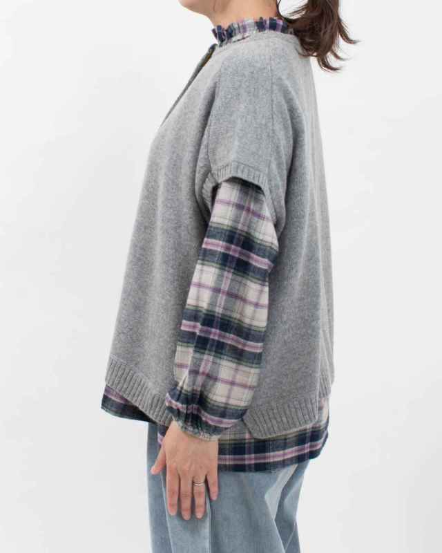 758-215 Bliss bunch 切替ワイドDショルダーベスト