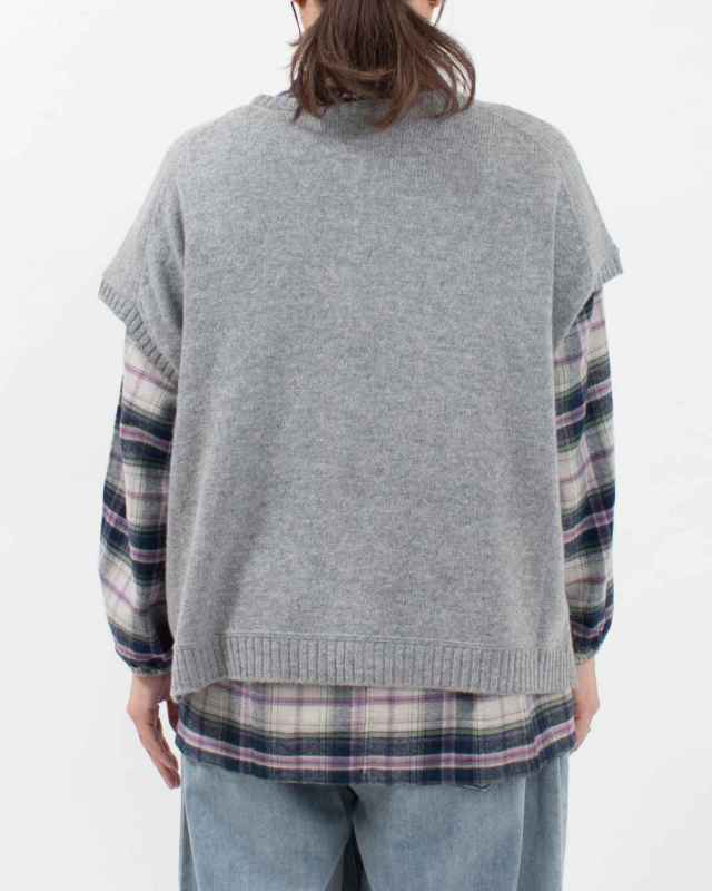 758-215 Bliss bunch 切替ワイドDショルダーベスト