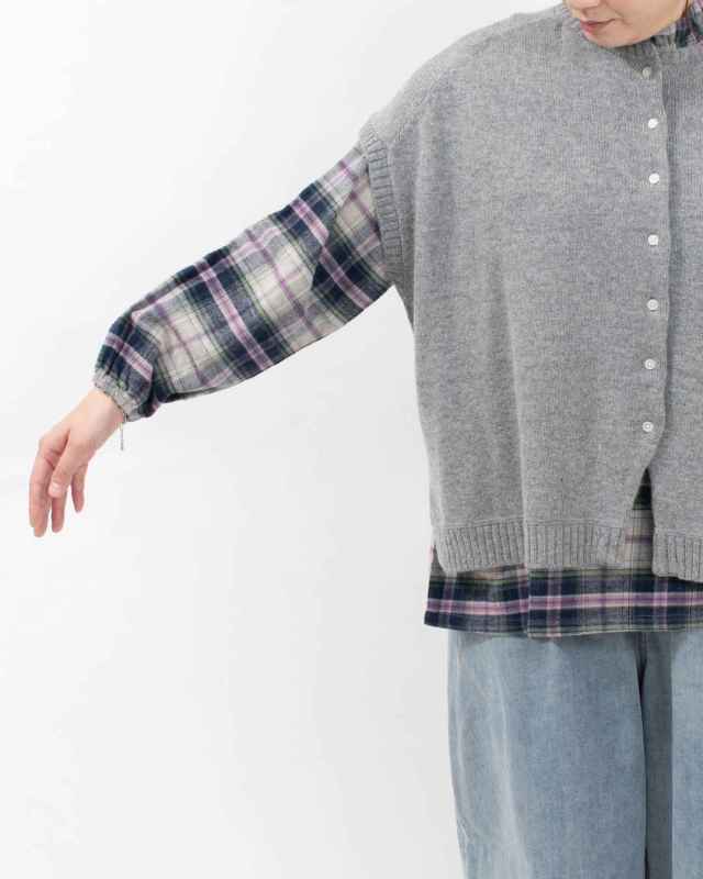 758-215 Bliss bunch 切替ワイドDショルダーベスト