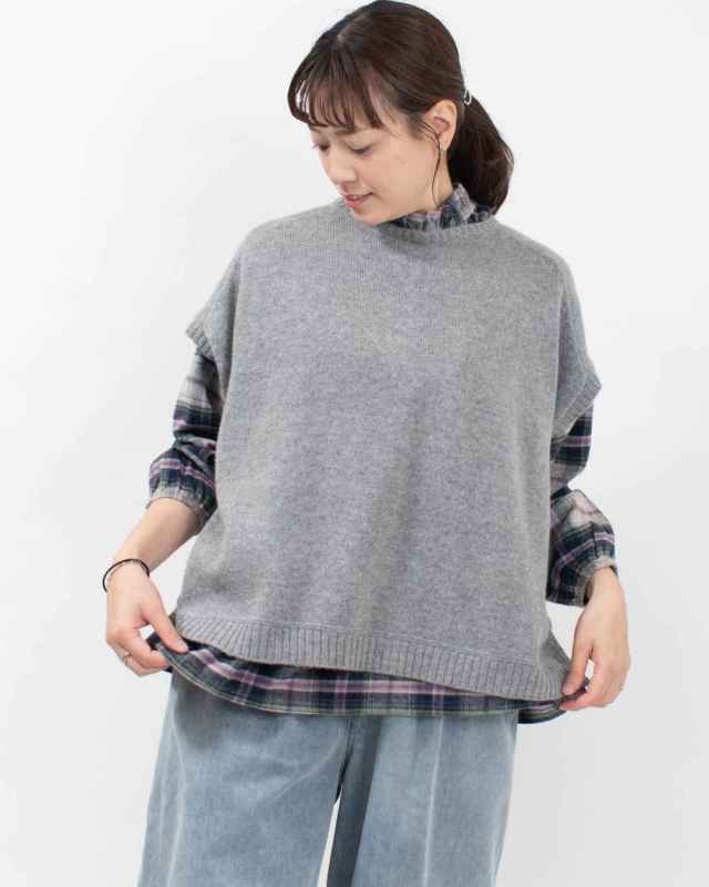 758-215 Bliss bunch 切替ワイドDショルダーベスト