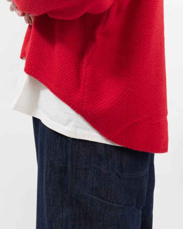 758-220 Bliss bunch 前後差1釦カーデ（鹿の子編み）