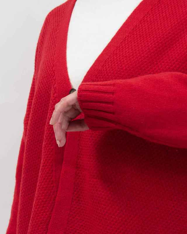 758-220 Bliss bunch 前後差1釦カーデ（鹿の子編み）