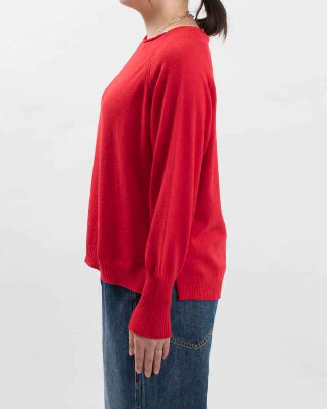 758-234 Bliss bunch 綿カシミヤ 前後差ラグランプルオーバー