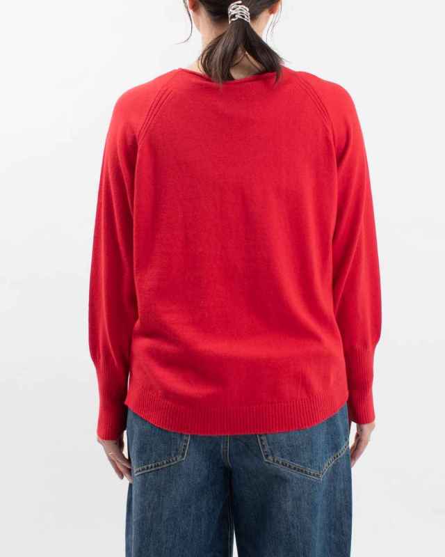 758-234 Bliss bunch 綿カシミヤ 前後差ラグランプルオーバー